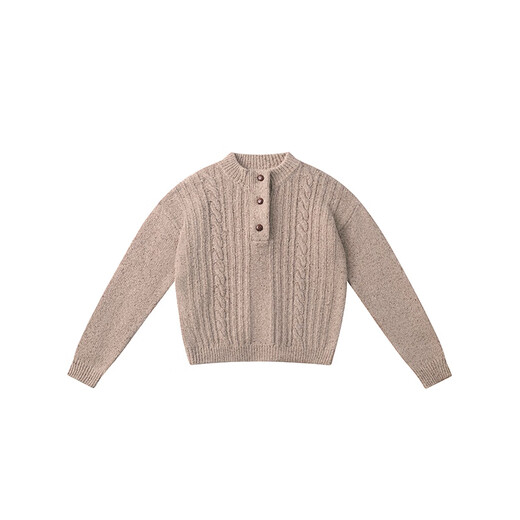 LE BEMIO line drawing studio orange title page extra fine merino wool half-cardigan thick knitted stand-up collar sweater for women orange pink pre-sale S