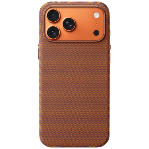 Hanno is suitable for Apple 17promax mobile phone case, new iphone17promax protective cover, technical fabric braided case, MagSafe magnetic anti-fall 17 protective case, ocher brown