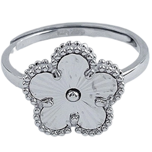 Laofu Gold Platinum Hollow Living Peach Blossom-shaped Ring for Women as a Mid-Autumn Festival Gift for Mother, Lover, Mother and Lover’s Birthday Peach Blossom-shaped Ring for Women (about 4g)