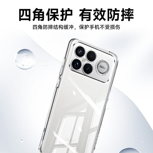 KOOLIFE is suitable for Redmi K90 Promax mobile phone case, Xiaomi Redmi k90promax mobile phone protective cover, lens all-inclusive, simple transparent soft shell, fades fingerprints, outer back shell