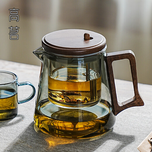 Gaoming (Gaoming) Glass Elegant Cup One-touch Tea Water Separation Filter Teapot Lazy Tea Maker Artifact Teacup Tea Set Water Dispensing in One Second One Pot 2 Cups