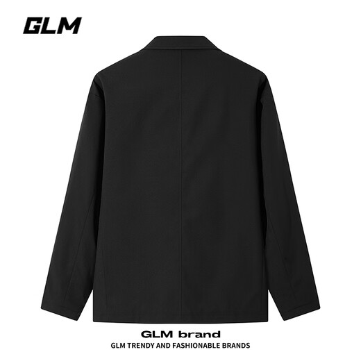 GLM suit men's casual small suit jacket men's handsome slim trend single suit lapel top men black XL