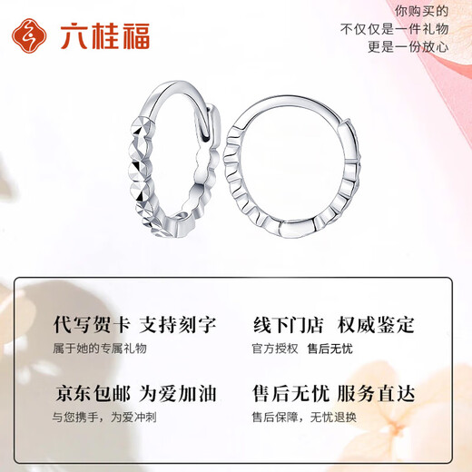 LIU GUI FU JEWELRY platinum earrings for women 2025 new style simple and versatile crushed ice earrings Valentine's Day gift for girlfriend and wife 1.36g platinum crushed ice earrings