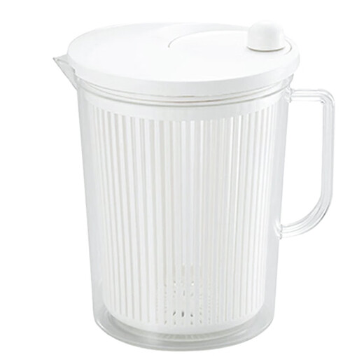 Shuangshan Japan imported vegetable dehydrator, fruit salad water-drying artifact, hand-crank dryer, draining and washing vegetable basket, suitable for salads for 1-2 people, height 21.5cm