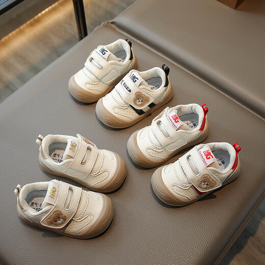 Terranis recommended by Yangma Baby Toddler Shoes Bear Breathable Soft Sole Anti-Slip 2025 Spring and Autumn Model 0 to 3 and a half Years Old Baby Boy Red 19_Inner Length 13.5cm