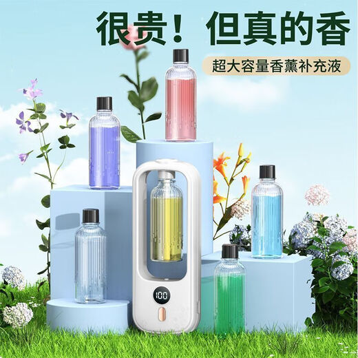 Aromatherapy machine automatic fragrance machine home bedroom fragrance machine diffuser essential oil special bathroom toilet deodorant artifact 3 bottles of Green Encounter (full of vitality and rich fragrance) high-end intelligent digital display fragrance machine lifetime warranty
