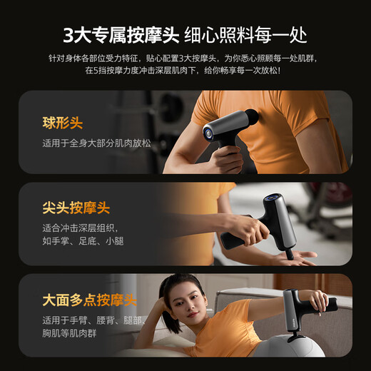 Philips Fascial Gun Full Body Muscle Massager Portable Professional Grade Shoulder, Neck, Waist and Leg Fascial Gun Home Fitness Relaxation Practical New Year’s Day Gift for Boyfriend and Girlfriend on Birthday Upgraded Dual Mode Large Thrust-3204G