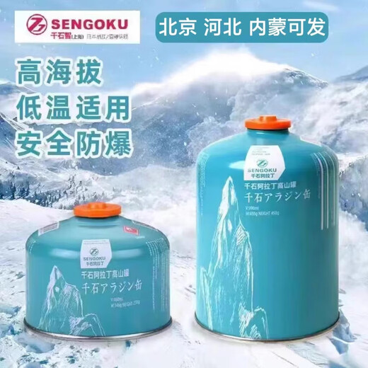 Outdoor flat gas tank portable plateau alpine outdoor camping stove gas butane gas alpine gas tank large tank 450gX2 tank