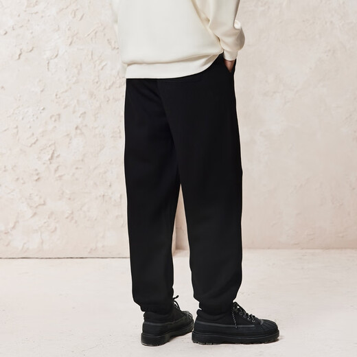 JACK&JONES men's winter waffle composite velvet elastic drawstring loose sports pants long pants 22541D015