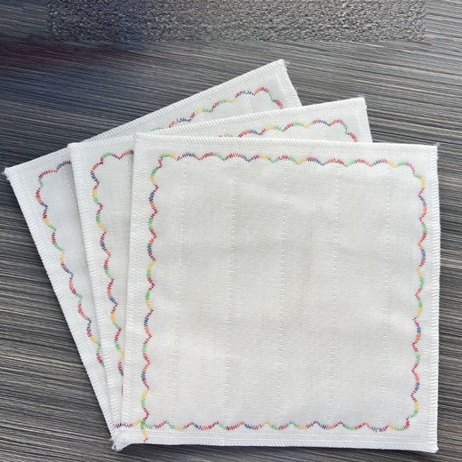 Kitchen oleophobic rag, dishwashing cloth, pure cotton yarn, water-absorbent, non-stick oil, thickened scouring pad, cleaning dish towel, 8-layer thickened 5-pack