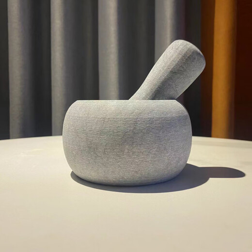Donglai household stone mortar, garlic mortar, bluestone garlic masher, garlic masher, purchasing agency, extra large stone mortar (stone bowl + stone hammer set) in stock