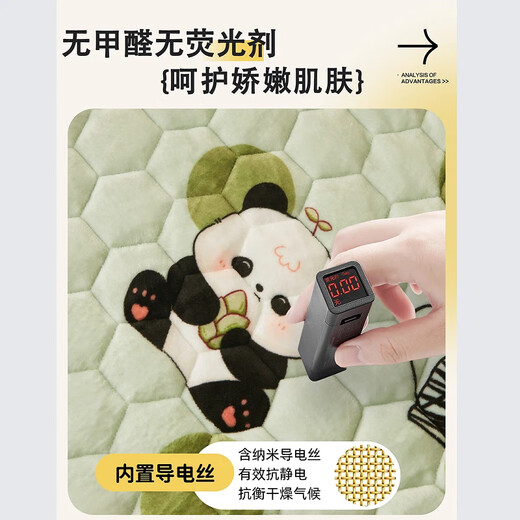 Yalu children's milk velvet quilted mattress mattress, special Simmons mattress for kindergarten nap, student dormitory single bed LUCKY Panda, available for children, soft and comfortable, two-piece dormitory set 80*200cm mattress + one pillowcase