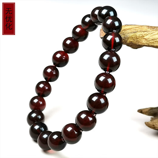 Amber style, one thing, one picture, one certificate, natural blood amber bracelet for women, amber bracelet, Myanmar raw mineral water purification grade, no roasted color, bracelet 10.82g 9.5mm