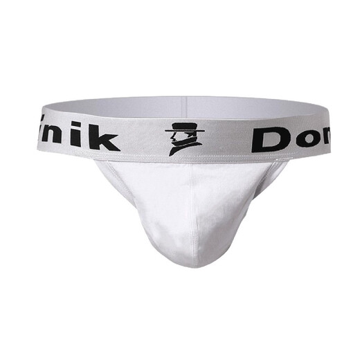 Domani Dominique Men's Sexy Underwear Stretch Cotton Thong Sexy One-Line Pants With Buttocks Belt Black 4188 M2.0-2.3 Feet