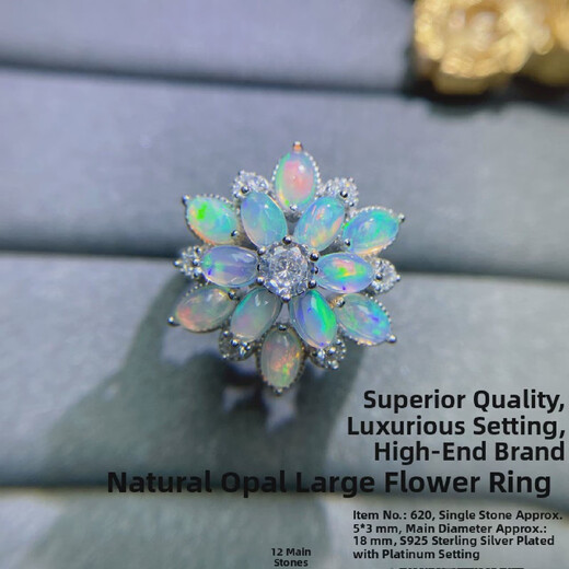 Natural opal tanzanite grape rhodium ring sterling silver inlaid with scorpion elephant spider animal natural opal snake ring No. 907