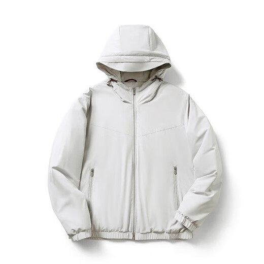 Light and warm cow goods Sheep wool mulberry silk filled autumn and winter men's windproof light and warm cotton jacket hooded jacket 1610 Gentleman Blue 4XL Recommended weight 190-205Jin Jin is equal to 0.5 kg