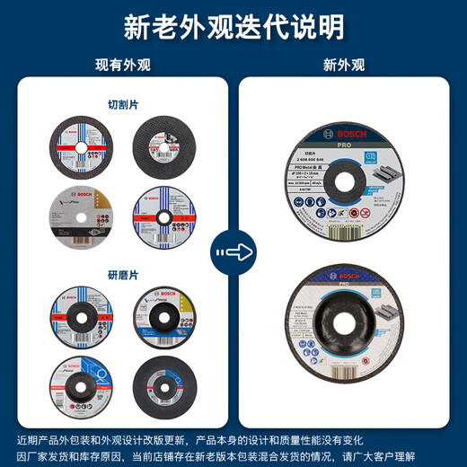 Bosch (BOSCH) angle grinder cutting disc metal grinding slice steel pipe steel bar stainless steel cutting 125x2.8mm classic series