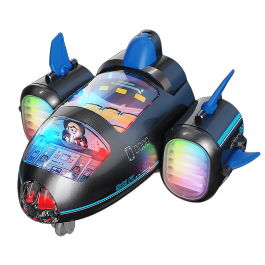 Shantou Lincun Children's Gesture Sensing Remote Control Stunt Spaceship Can Spray 36-Year-Old Boy Gift Spray Rocket Spaceship (Red) Handle Remote Control Sanden Version 3 Lithium Batteries