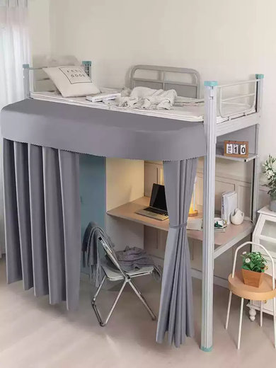 Wing Fantasy's new student dormitory type extended table curtain blackout bed curtain for lower bunk dormitory special bed and table blocking curtain blue 2 two-piece curtain + one top length 140*width 30*height 160cm without support rod