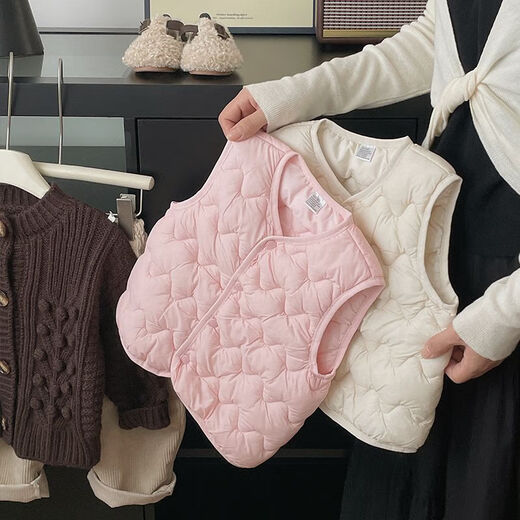 G.DUCKKIDS little yellow duck baby vest boys and girls vest baby waistcoat for small and medium-sized children autumn and winter liner children can wear inside and outside, black 90 (recommended height 70-80cm)