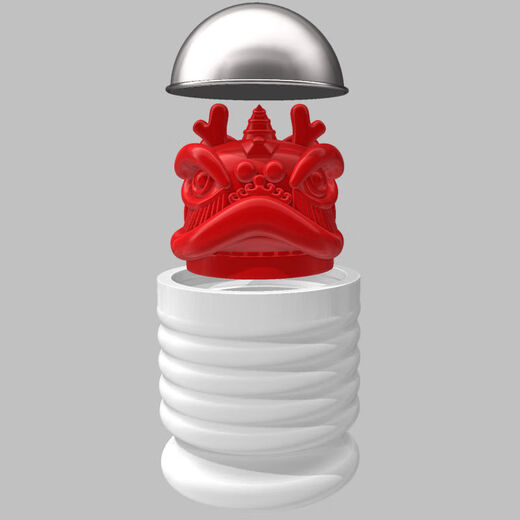 Customizable rose ice ball lion awakening ice cube mold silicone creative shape coffee ice tray ice box large three-dimensional heart * 4 pieces