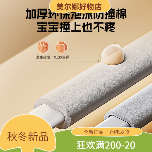 Maruya bed fence bed double-sided bed guardrail baby anti-fall guardrail anti-fall bed block children's guardrail 44411 Gray Penguin 1 point 5 + Gray Glacier 1 point 9m double-sided