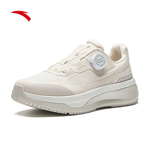 ANTA (ANTA) Shenxing 13pro丨Women's shock-absorbing sports shoes, wide last twist buckle, water-repellent commuting jogging autumn new training shoes, fish belly white/digital fog gray-4 36 (female 5.5)