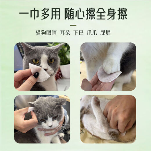 Tear stain wipes for cats and dogs, remove eye wax and ear wax, wipe eyes, pet eye cleaning, veterinary special pet care wipes, 8ml tear stain wipes*1 eye drops*1