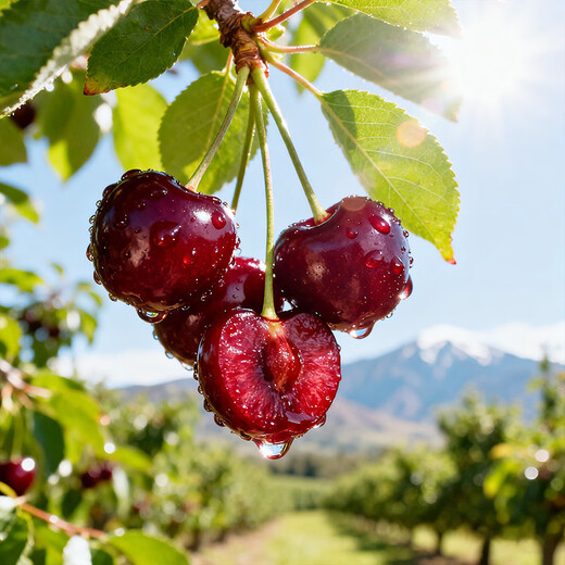 Jingxiansheng Chilean imported cherries 2J grade 900g gift box, fruit diameter about 28-30mm, fresh fruit gift box