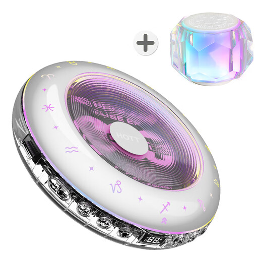 HOTT C901 CD Player Bluetooth HiFi Audiophile Album Player Music Record Disc Walkman Aurora Silver + Crystal Audio