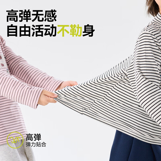 Dudujia Cartoon Print Boys' Winter Bottoming Shirt Children's Casual Versatile Long-Sleeved Girls' Skin-Friendly Tops Autumn and Winter Clothing Coffee Color Stripes 100