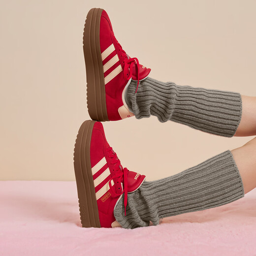 Adidas T-toe shoes VL COURT BOLD thick sole increased casual sneakers moral training shoes for women Adidas light scarlet/warm vanilla 39