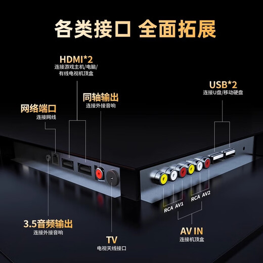 Konka Yunshang has sold 100,000+ 2025 new ultra-high-definition smart network wifi voice TV ultra-thin LCD projection screen living room eye protection elderly children home display 55LED* eye protection TV version 87*52 cm National joint warranty + SF Express + ten years of free replacement