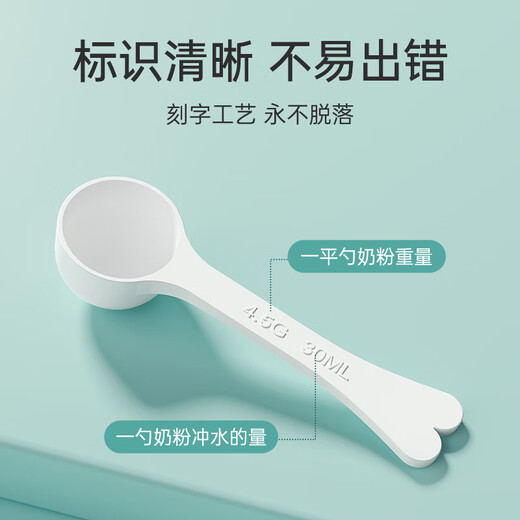 Guoxian Stewed Hardy Rabbit Baby Milk Powder Spoon Measured Quantitative Dispensing Spoon 10ml 1.5g Suitable for A2 to Chu Aitamei Love Spoon 5-piece Set (with its own logo + storage box)