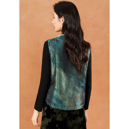 Kebel New Chinese Style Ambilight Retro Vest Top Women's 2025 New Autumn Stand Collar Button Sleeveless Jacket 2XL