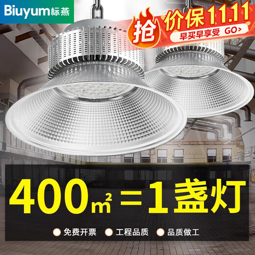 Biuyum led industrial and mining lamp factory lamp factory chandelier workshop lighting lamp warehouse lamp high power hanging chain industrial lamp 300w white light