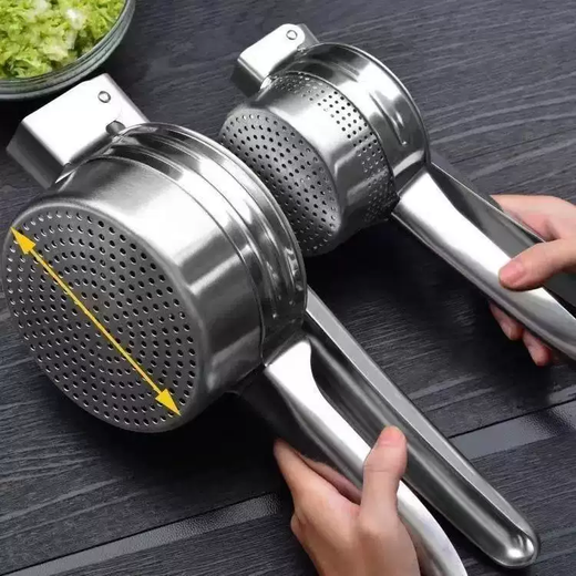 Yusenyi Vegetable Water Squeezer Stainless Steel Household Juicer Squeezing Juice Vegetable Machine Dehydrated Dumpling Stuffing Manual Vegetable Water God Stuffing All-steel thickened version (diameter 9cm) only with holes on the bottom
