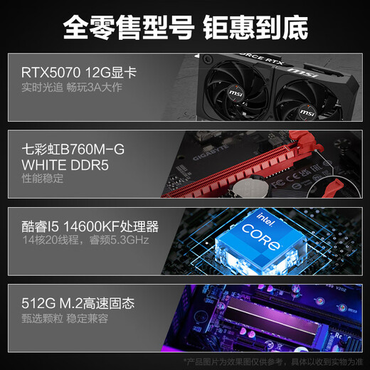 GIGABYTE Core 12600KF host RTX4060/5050/5060Ti 16G assembled computer gaming desktop host design rendering DIY complete machine configuration four 12600KF丨RTX4060Ti