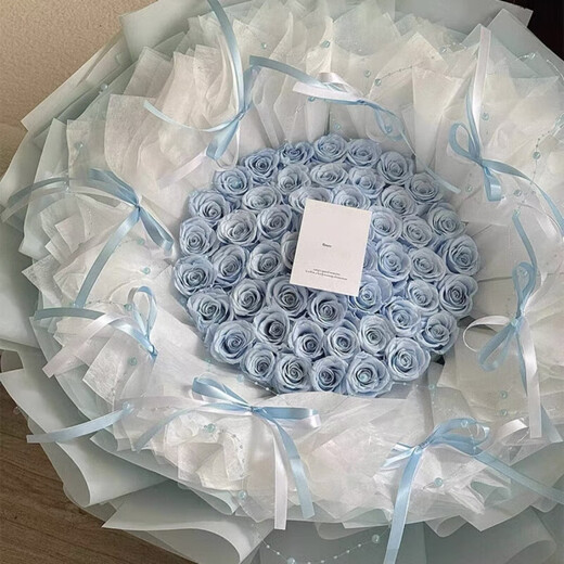 Everlasting flower rose bouquet doll hug bucket for girlfriend and best friend simulated soap flower birthday gift Pudding Cloud 33 hug bucket + balloon without doll