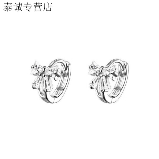 KZD Old Phoenix 999 Pure Silver Bow Earrings for Women, Sweet Earrings, Fashionable Earrings, Earrings for Your Girlfriend, Bow Earrings (Two Prices) Same Style