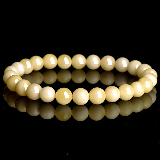 Shi Yue Jewelry (SHIYUEZHUBAO) Zhenzhi Grade Natural Mineral Tiger Skin Beeswax Bracelet Full of Honey Russian Material Toy Accessories Bracelet for Men and Women 7-8mm