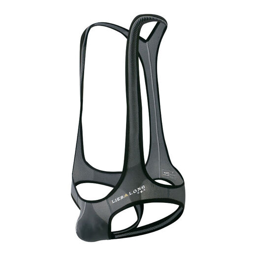 Men's transparent thong ice silk mesh one-piece hip-lifting high-elastic underwear solid color slim sexy double thong black M