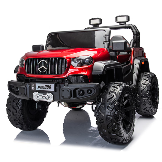 ZOCO children's electric car four-wheeled, can sit adults, double, children's toy remote control stroller, four-wheel drive off-road vehicle, painted red, four-wheel drive full function + 12v10A large battery