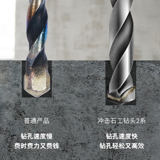 Bosch (BOSCH) triangular handle masonry impact drill bit household brick wall cement wall construction drill bit hand electric drill hole 6x60x100mm