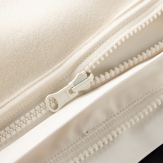 Luo Meng, three wears in one, removable hood, assault jacket, fleece liner, three-in-one windproof jacket, men's casual wear, warm white/black, male