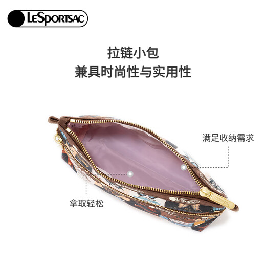 LeSportsac new butterfly stamp series gentle retro style double-layer coin purse clutch bag for women butterfly stamps