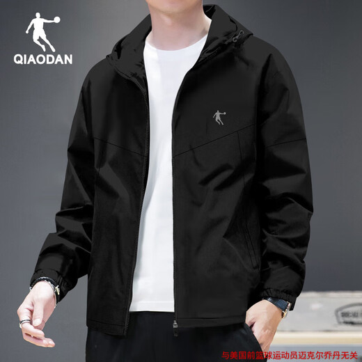 Jordan Stormbreaker Sports Jacket Men's 2025 Autumn and Winter New Casual Jacket Running Long-Sleeved Black Top Men Black Water-Repellent Fabric L