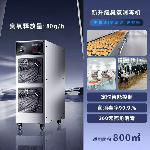 Dekebang ozone generator household car sterilization formaldehyde removal farm deodorization ammonia industrial food factory air disinfection machine 80g ozone 800