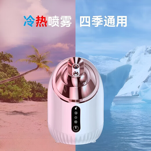 DIKTT German facial steamer steams face and hydrates beauty salon with hot spray household nano spray hydration instrument beauty instrument facial hot compress humidification artifact hot and cold dual spray to open pores mist powder flagship model 200ml large water tank/upgrade to increase the mist