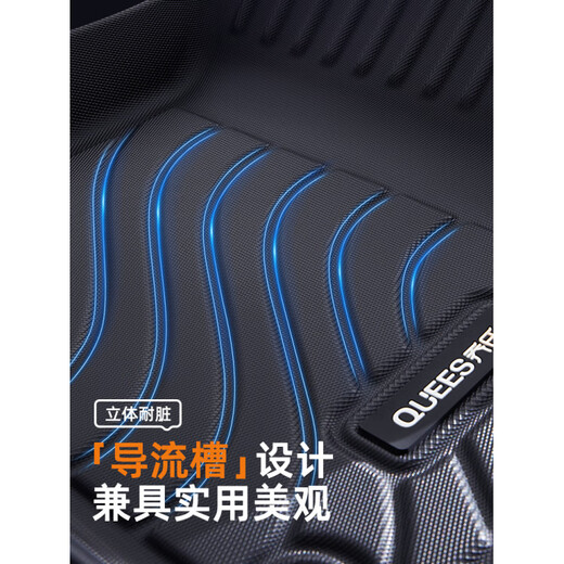 Joe's Suitable for Toyota Rav4 Rongfang Highlander Corolla Ruifang Weida Rufang Prado Double-layer Double-layer TPE Floor Mat + Jacquard Blanket - Brown + Backup